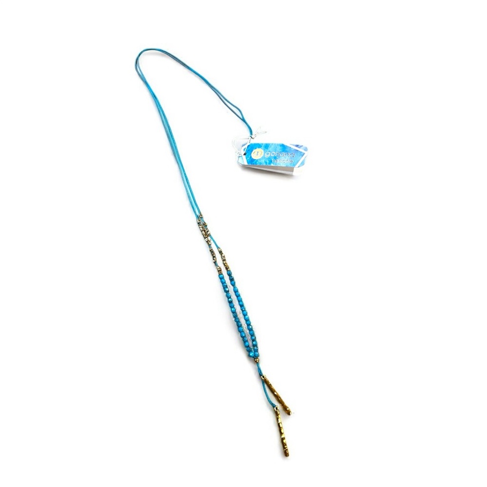 NWT- Gorjana Versatile Turquoise and Gold Neclace